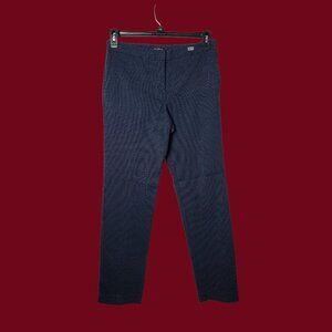 Mario Serrani Womens Slim-Fit Dress Pants With Front & Back Pockets Blue SZ 6